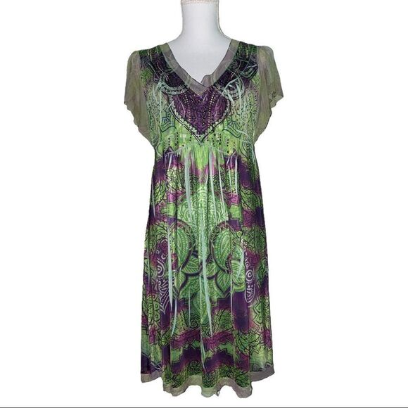 Unity World Wear  V-neck Dress - Picture 1 of 9